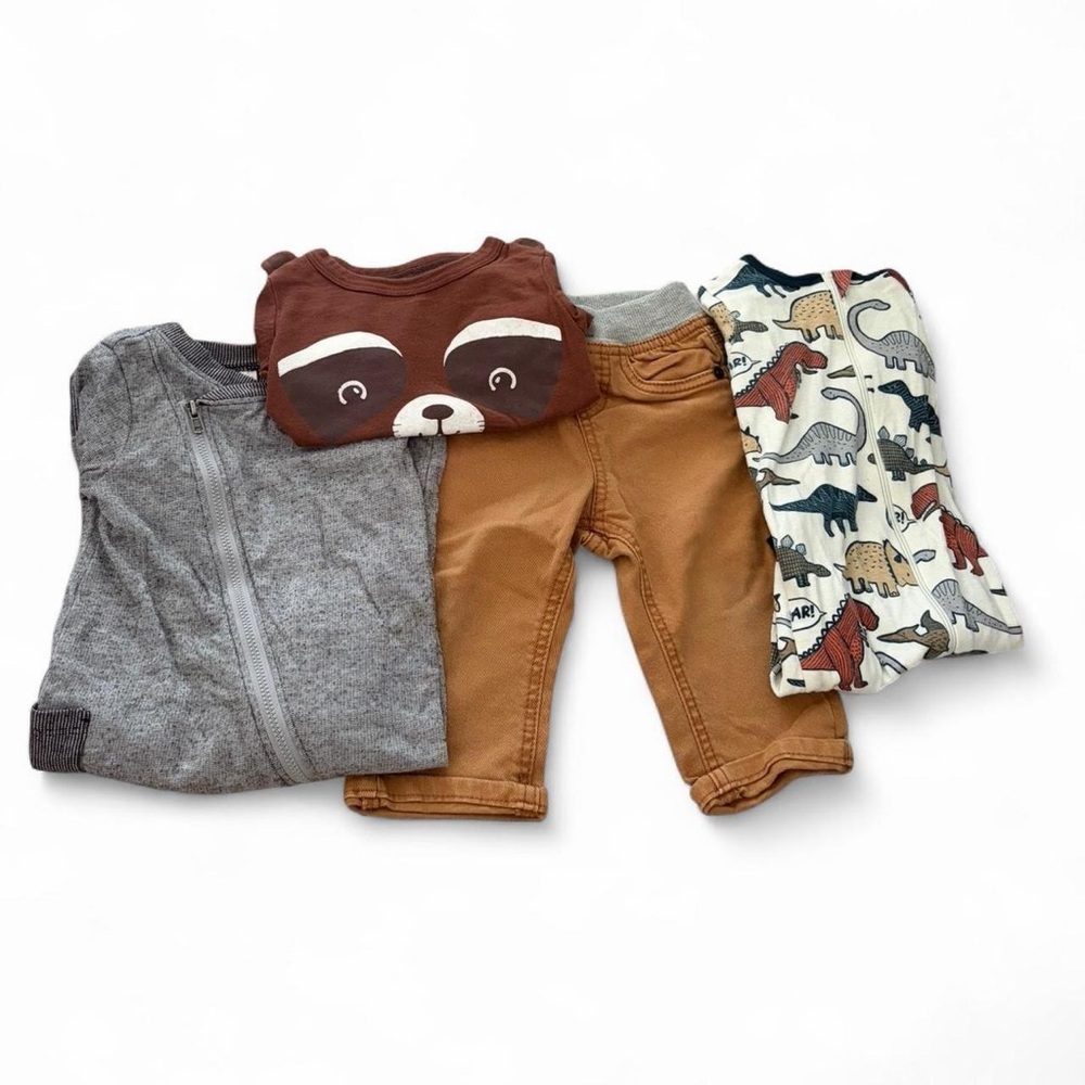 Baby boy bundle 12m onesies tshirt pants pjs